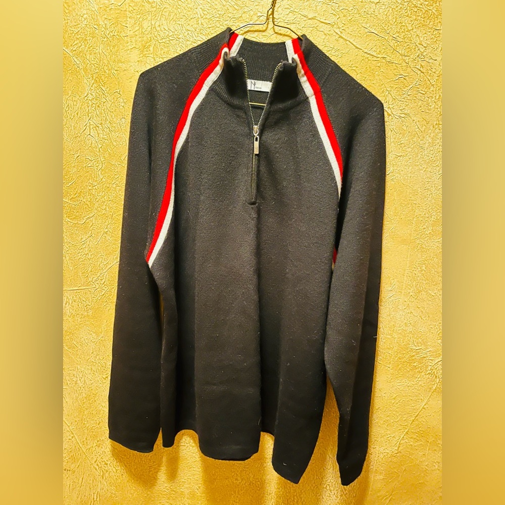 NEVE black quarter zip sweater